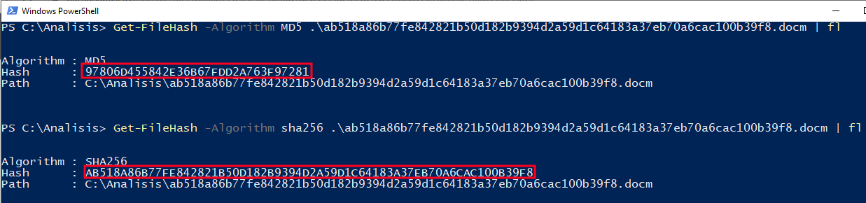 Hashes docm alt text