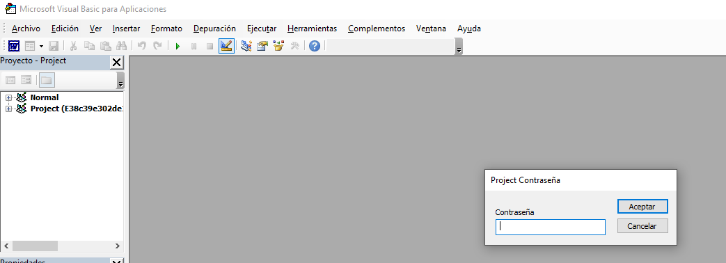 Password Protected Macro alt text